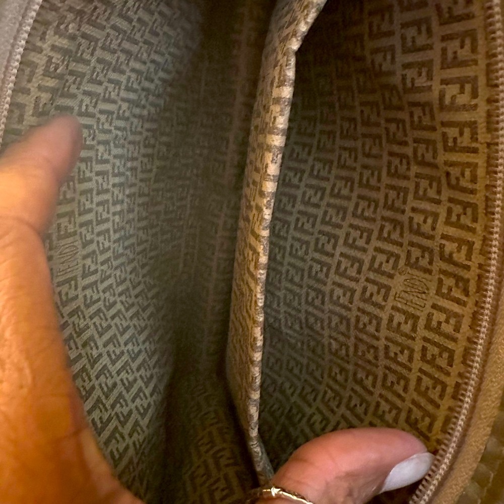 Vintage Fendi Zucchino Canvas Clutch Bag - Picture 7 of 10